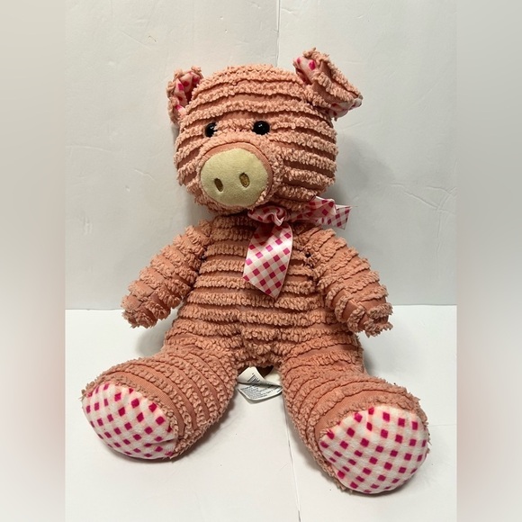 Hugfun Pink Chenelle Plush Pig 12" Peach PREOWNED Clean - Picture 3 of 5